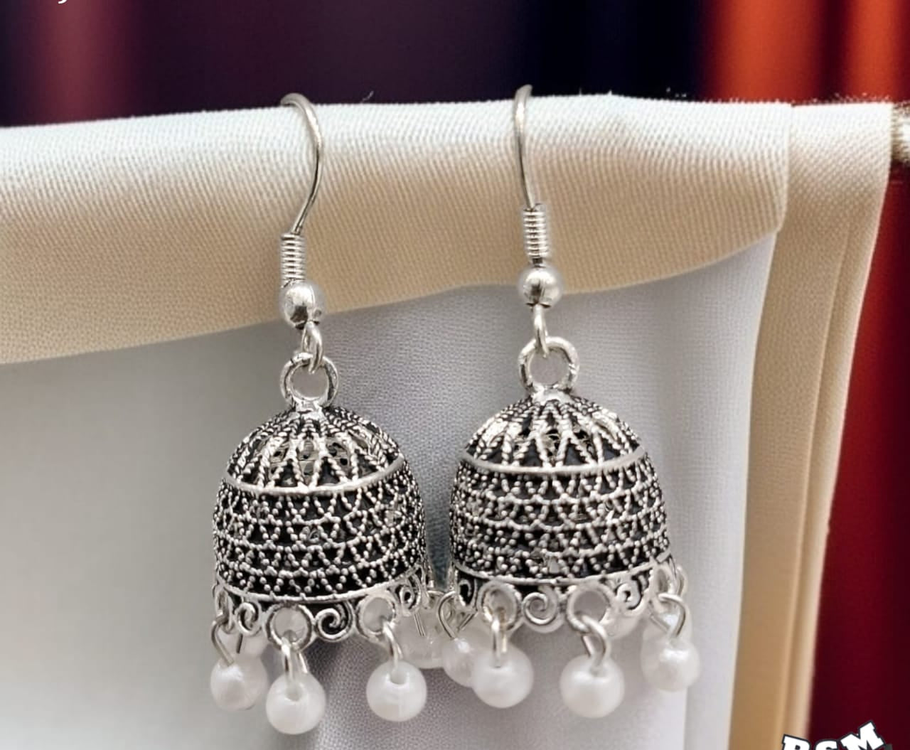 Silver Indian Jumky / Jhumka Earrings