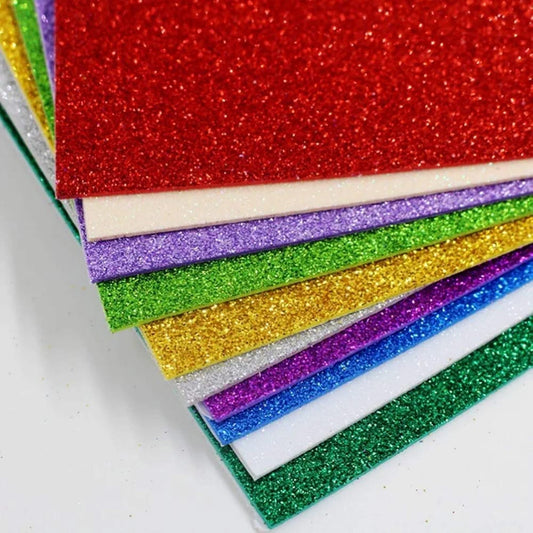 10PCS Glitter Foam Sheets – Premium A4