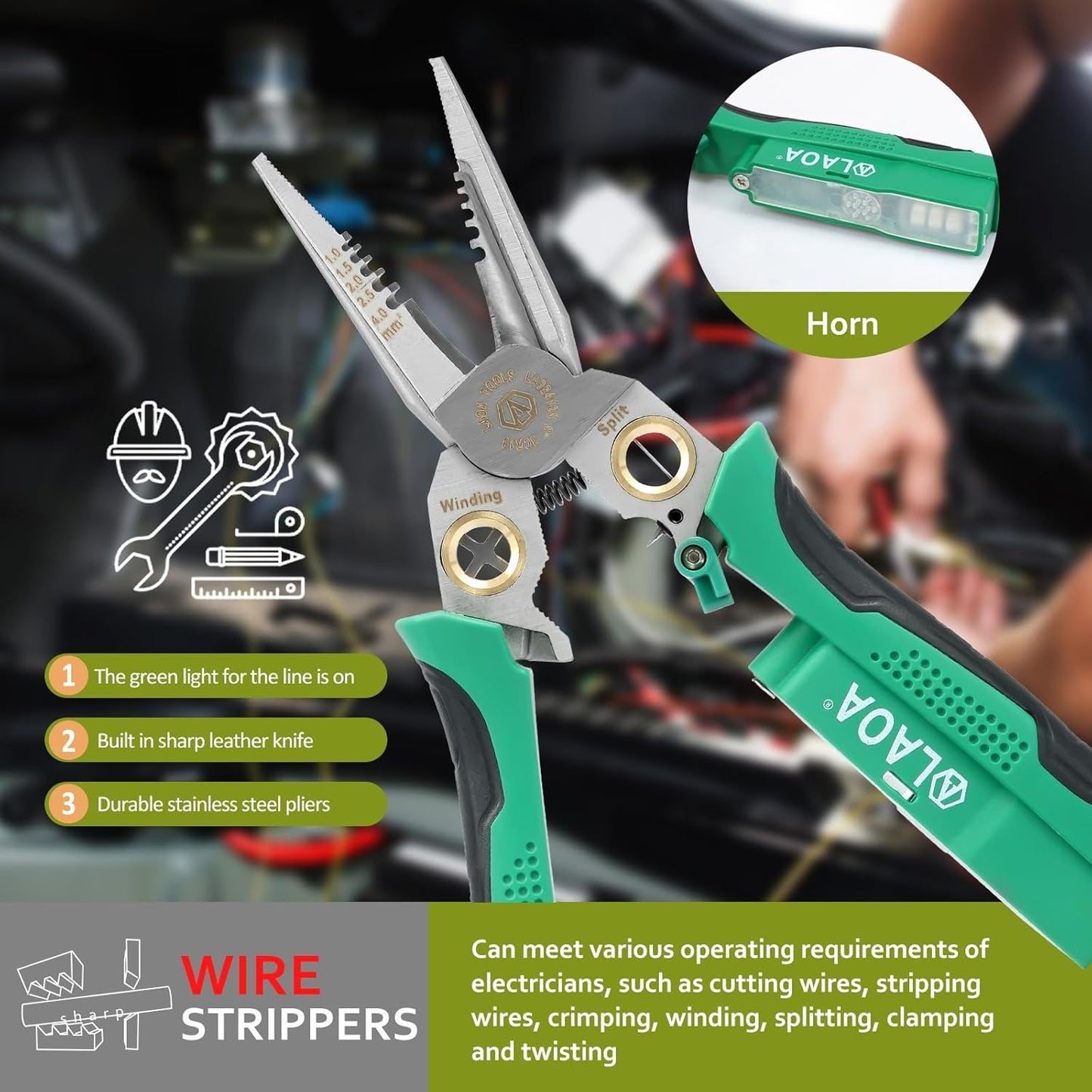 8-In-1 Wire Stripper & Voltage Tester – Multi-Purpose Electrical Tool