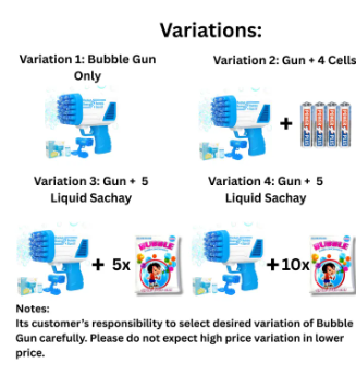 Electric 2-in-1 Rocket Bubble Gun