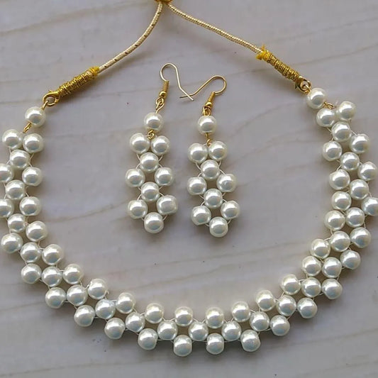 Beautiful Pearl Necklace With Earings