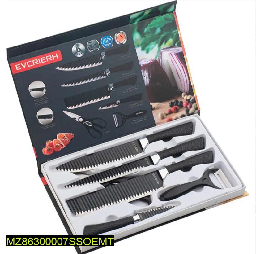6 Pcs Wave Pattern Sharp Chef's Knife Set