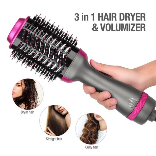 One Step 2-in-1 Hair Dryer & Styling Brush | Fast Drying, Straightening & Curling Tool