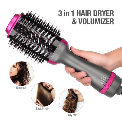 One Step 2-in-1 Hair Dryer & Styling Brush | Fast Drying, Straightening & Curling Tool