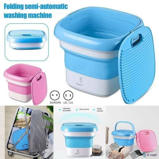 Mini Semi-Automatic Folding Washing Machine with Dryer