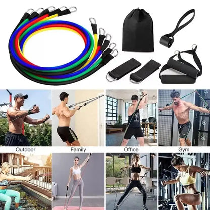 High Quality Portable Resistance Bands With Handles,11 Pcs Set
