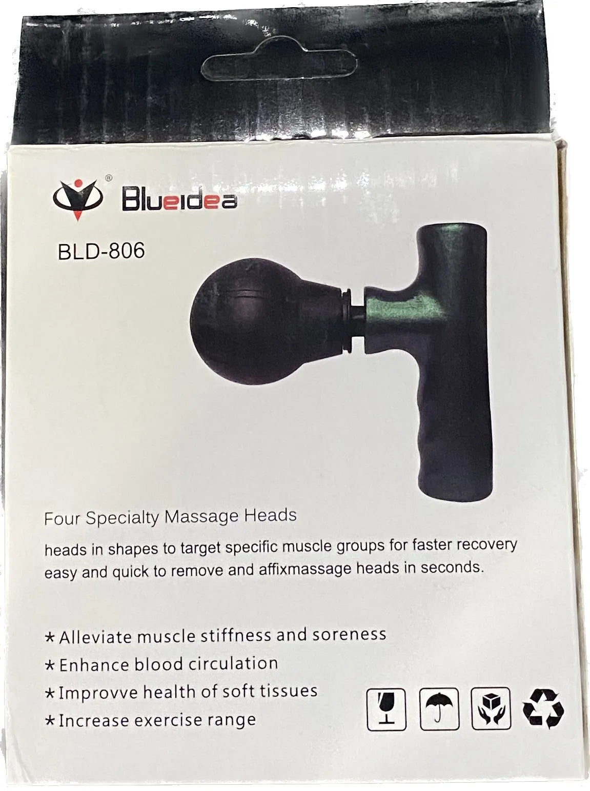 Black Mini Fascial Gun – Portable Deep Muscle & Face Massager for Gym and Home Use