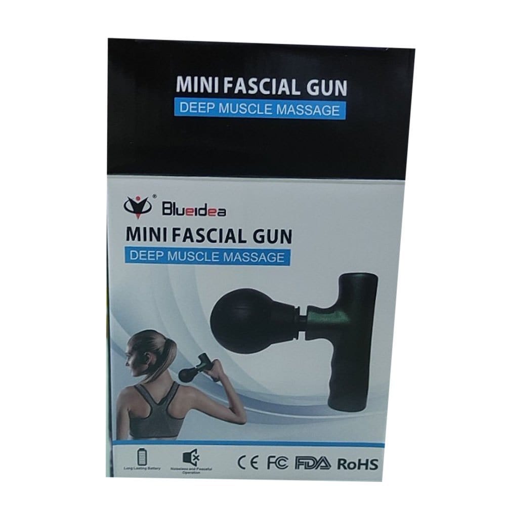 Black Mini Fascial Gun – Portable Deep Muscle & Face Massager for Gym and Home Use
