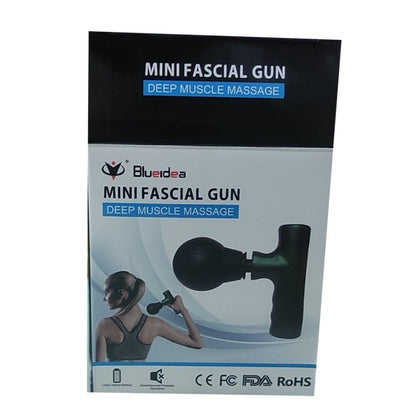 Black Mini Fascial Gun – Portable Deep Muscle & Face Massager for Gym and Home Use