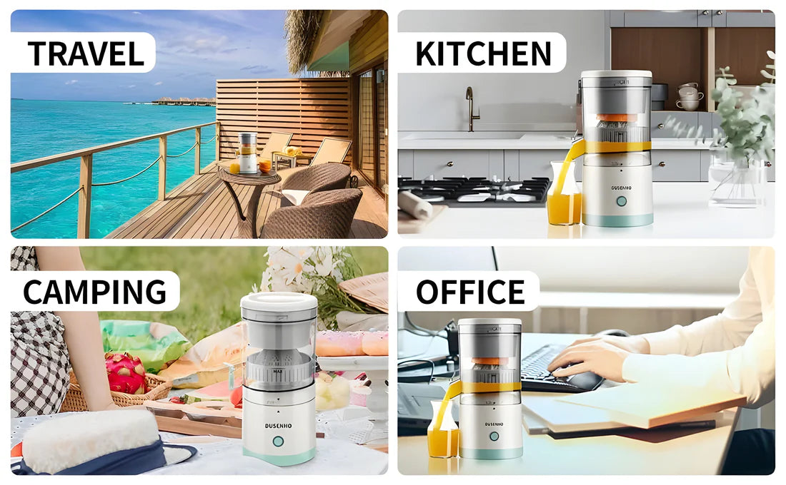 PORTABLE ELECTRIC CITRUS JUICER RECHARGEABLE HANDS | Orange, Lemon Juicer and Squeezer | Juice Extractor | Juice Blender