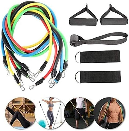 High Quality Portable Resistance Bands With Handles,11 Pcs Set