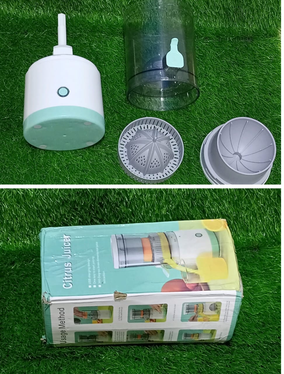 PORTABLE ELECTRIC CITRUS JUICER RECHARGEABLE HANDS | Orange, Lemon Juicer and Squeezer | Juice Extractor | Juice Blender