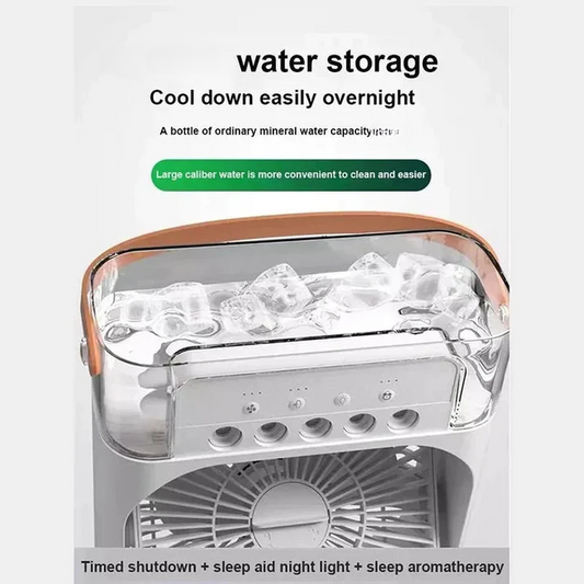 Portable Air Conditioner Fan USB Electric Fan with LED Night Light,