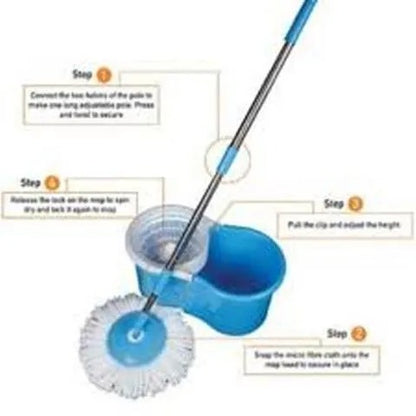360° Rotating Head Mops with Bucket