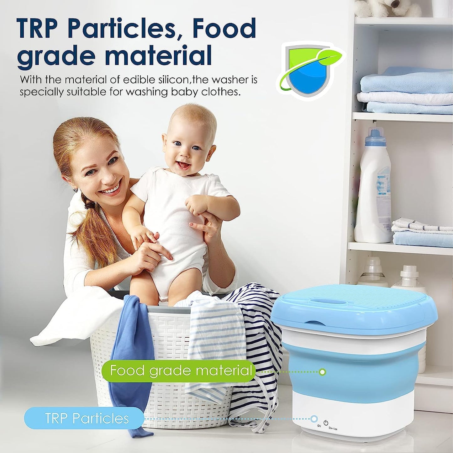 Mini Semi-Automatic Folding Washing Machine with Dryer