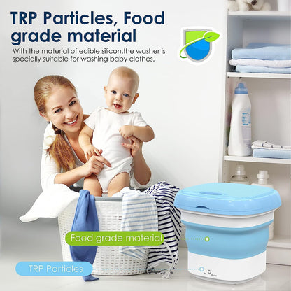 Mini Semi-Automatic Folding Washing Machine with Dryer