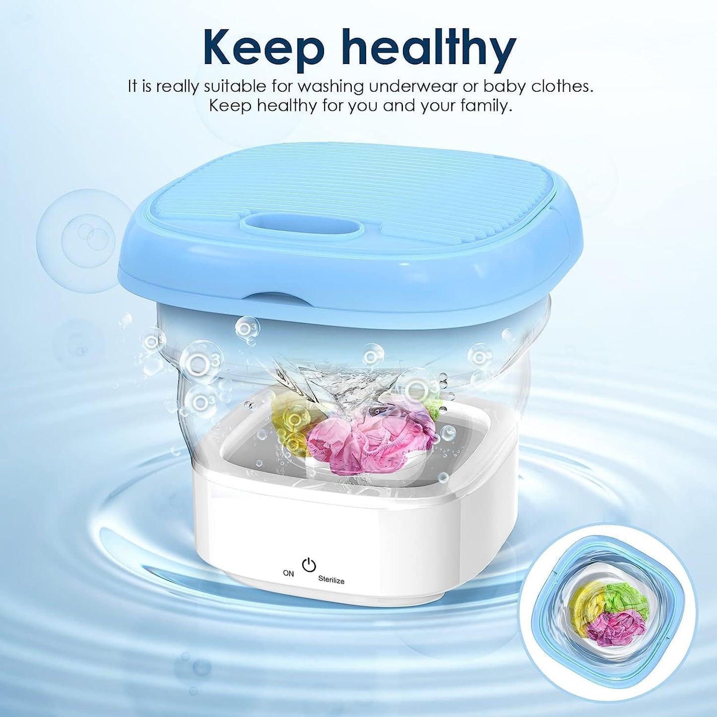 Mini Semi-Automatic Folding Washing Machine with Dryer