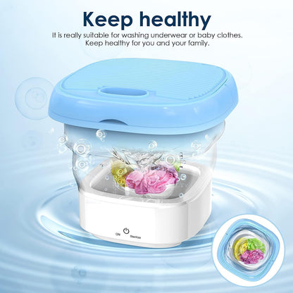 Mini Semi-Automatic Folding Washing Machine with Dryer