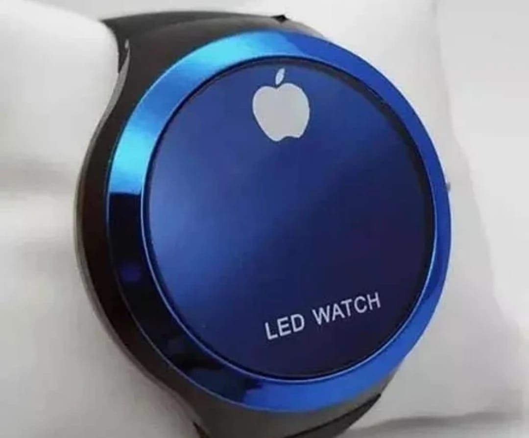 Round Shape Led Digital Watch with Apple Logo