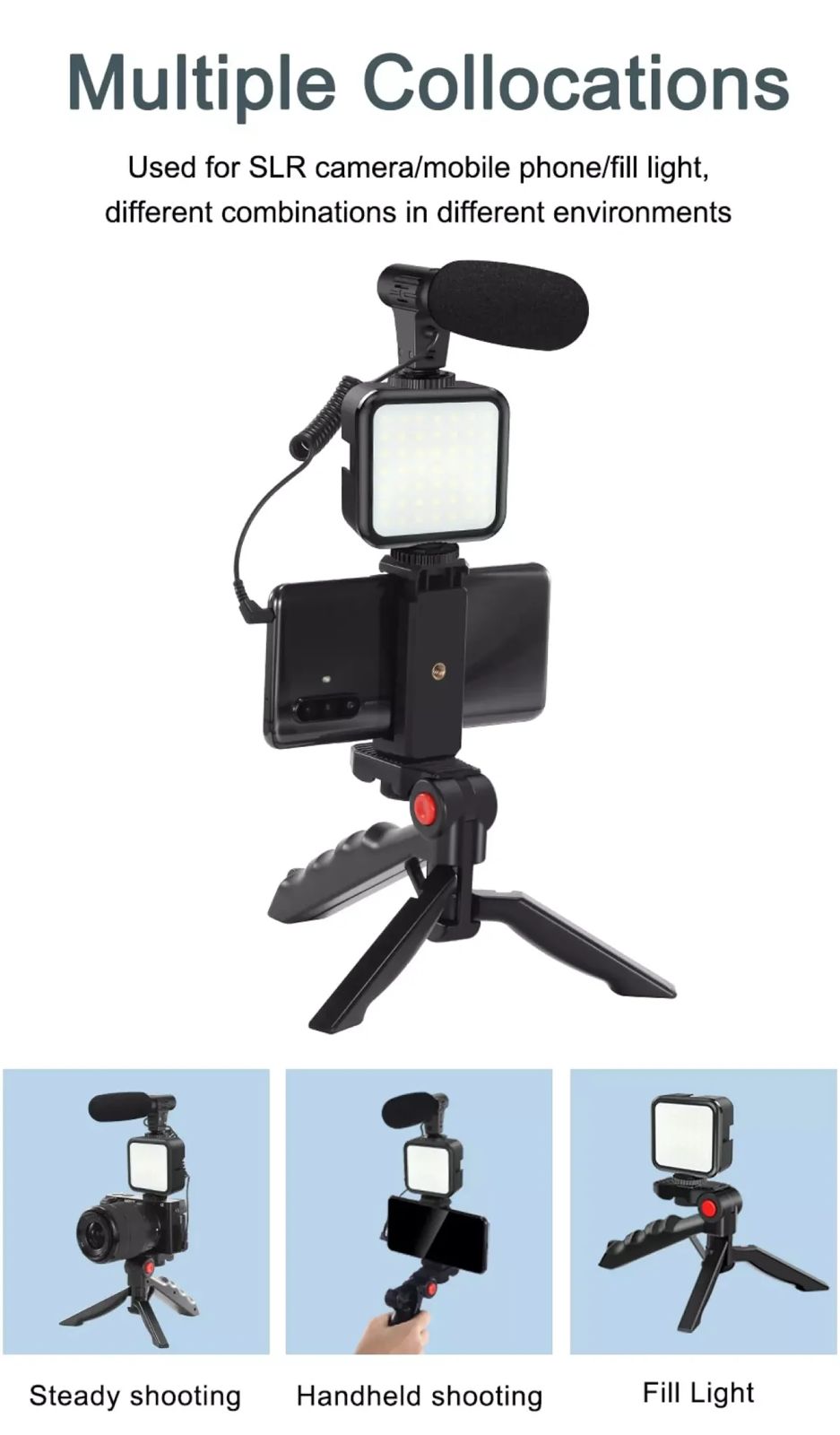 AY-49 Vlogging Video Making Kit for Smartphone & Camera
