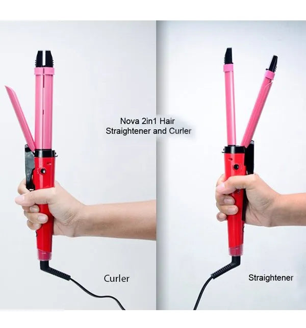Nova 2-in-1 Hair Straightener & Curler
