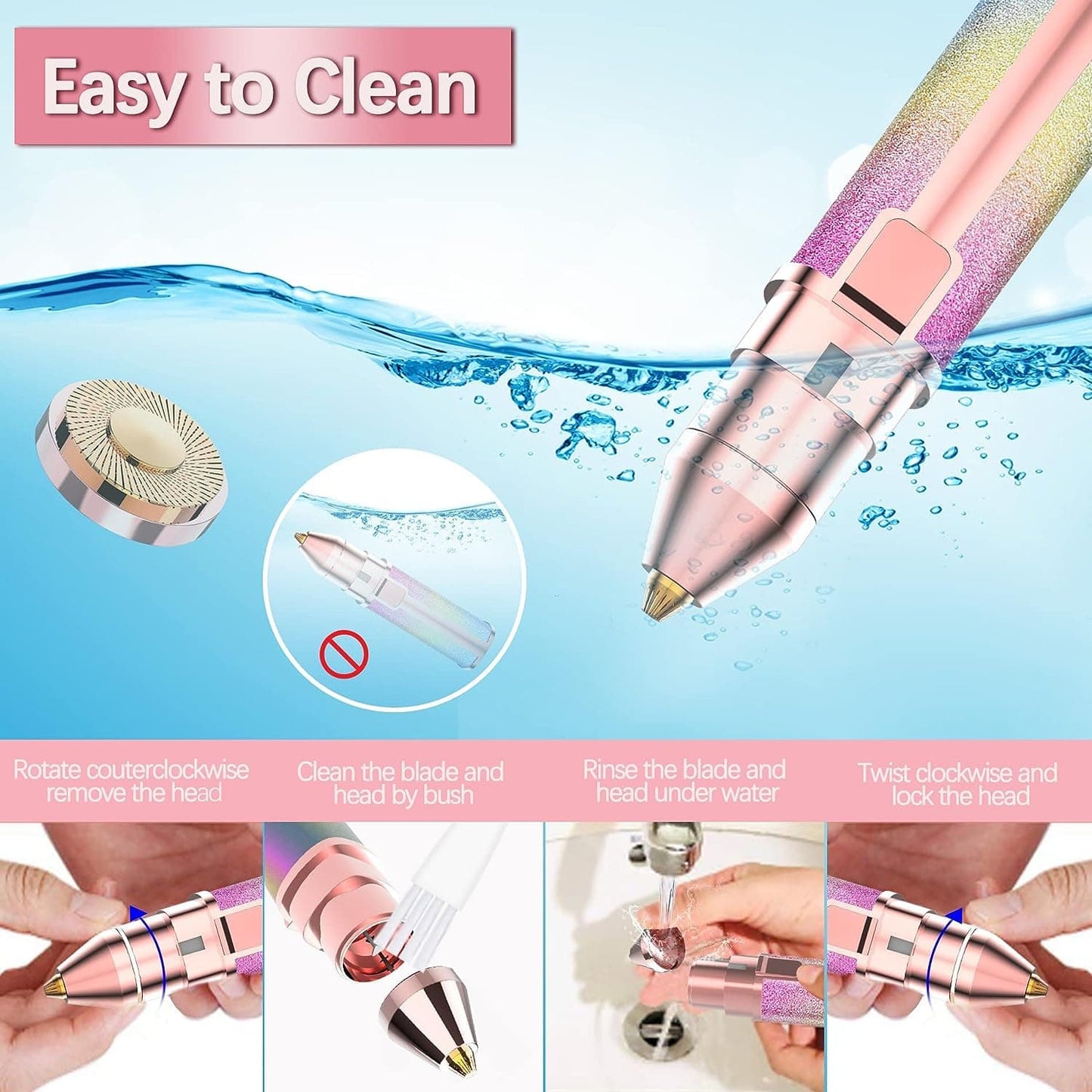 2 in 1 Electric Eyebrow Trimmer and Shaver