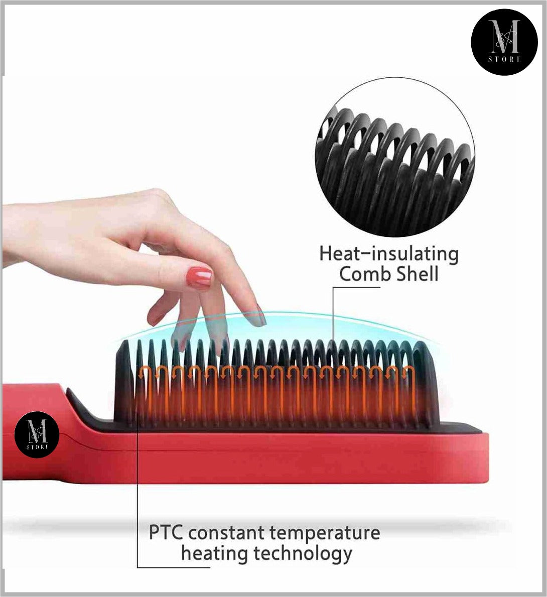 HQT-909B Electric Hair Straightening & Curling Comb/Brush
