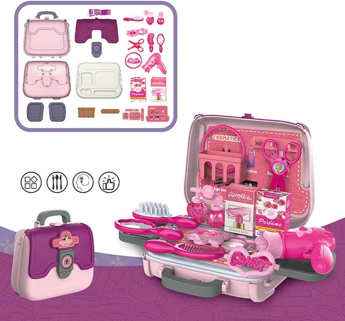 24 PCS Girls Fashion Beauty Salon Toys