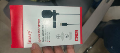 Jmary TikTok Type-c Lavalier Microphone with Clip Compatible Mobile