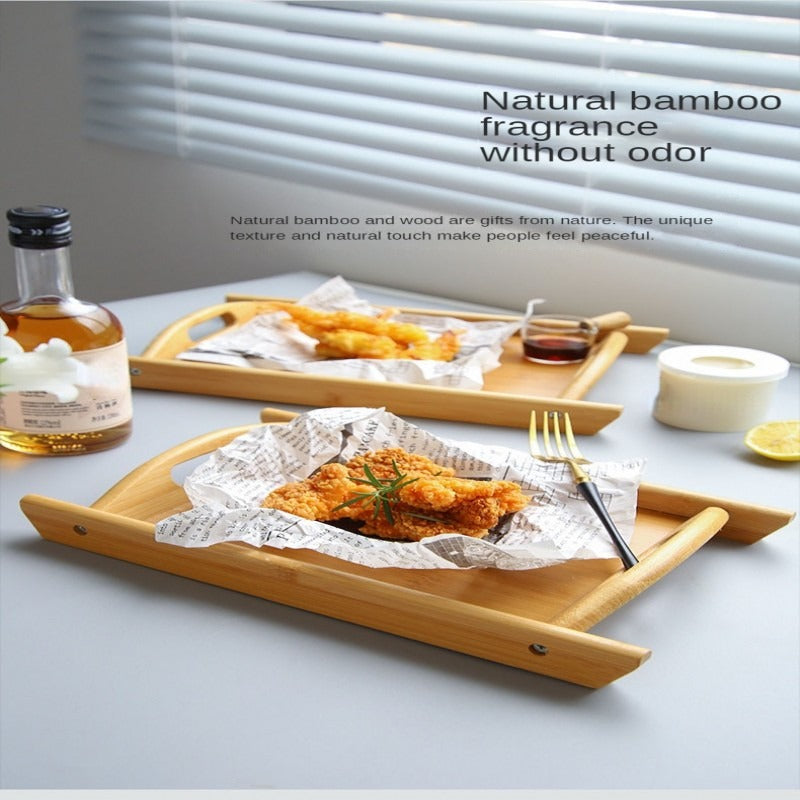 03 Pcs Set Wood Serving Tray