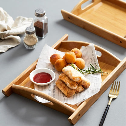 03 Pcs Set Wood Serving Tray