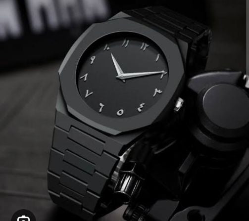 Full BLACK AURA Quartz Watch – Lightweight Design