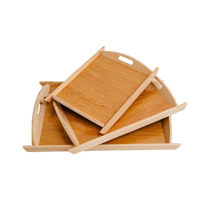 03 Pcs Set Wood Serving Tray