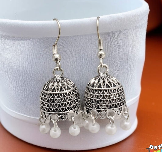 Silver Indian Jumky / Jhumka Earrings