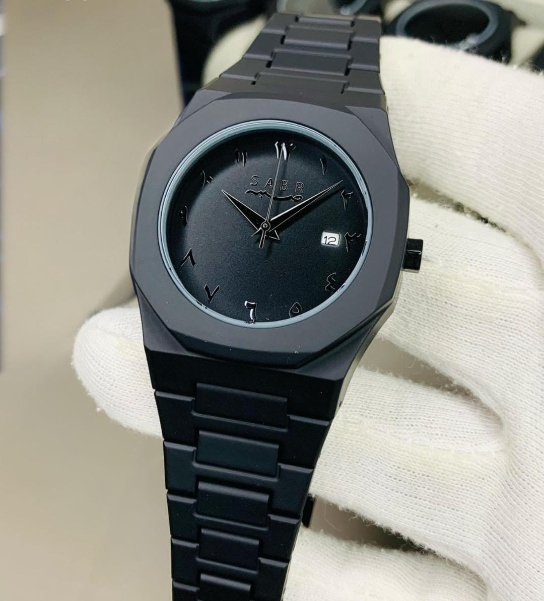 Full BLACK AURA Quartz Watch – Lightweight Design
