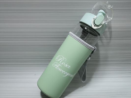 Rosa Flowery Glass Water Bottle