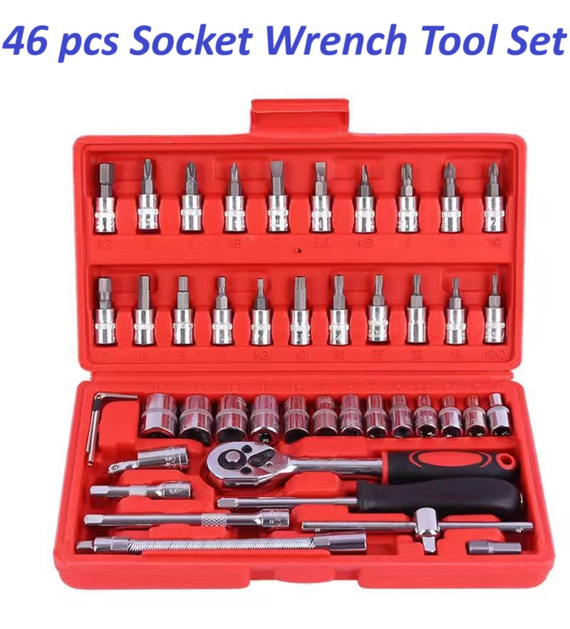 46-Piece Professional Socket Wrench Tool Set