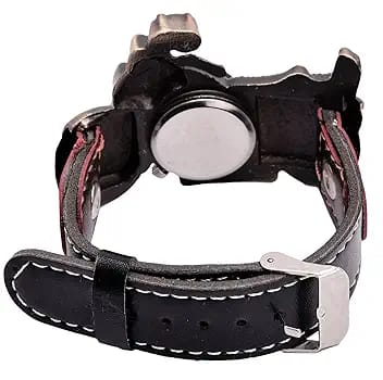 Men’s Motorcycle-Inspired Analog Wrist Watch with Bike Look Stainless Steel Dial