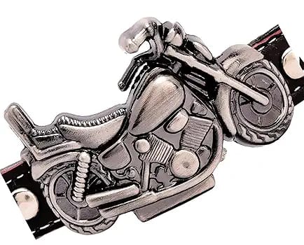 Men’s Motorcycle-Inspired Analog Wrist Watch with Bike Look Stainless Steel Dial