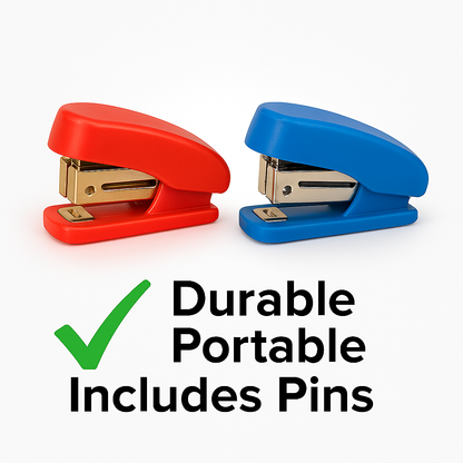 Pack of 2 Mini Staplers with Pins