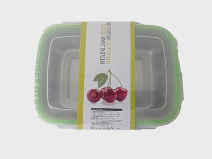 Pack of 2 Leak-Proof Stainless Steel Lunch Boxes