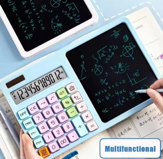 2-in-1 Calculator with LCD Writing Tablet