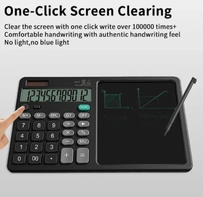 2-in-1 Calculator with LCD Writing Tablet