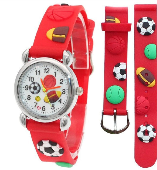 High Quality Cute Football Cartoon Children Watch