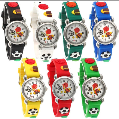High Quality Cute Football Cartoon Children Watch