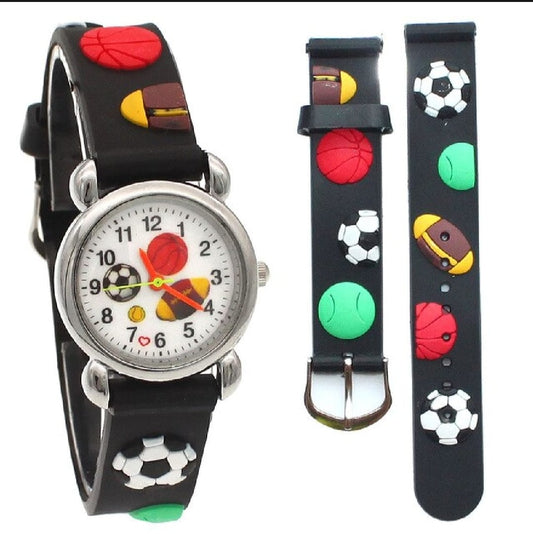High Quality Cute Football Cartoon Children Watch
