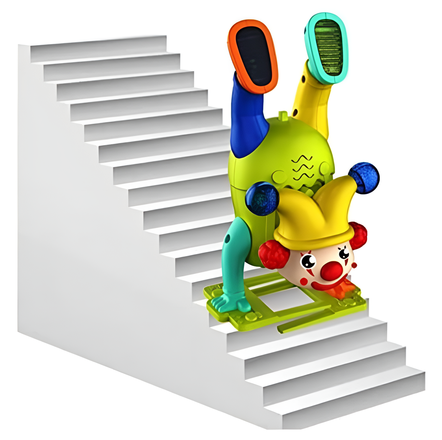 Electric Upside-Down Dancing Clown Toy with Music & Flashing Lights