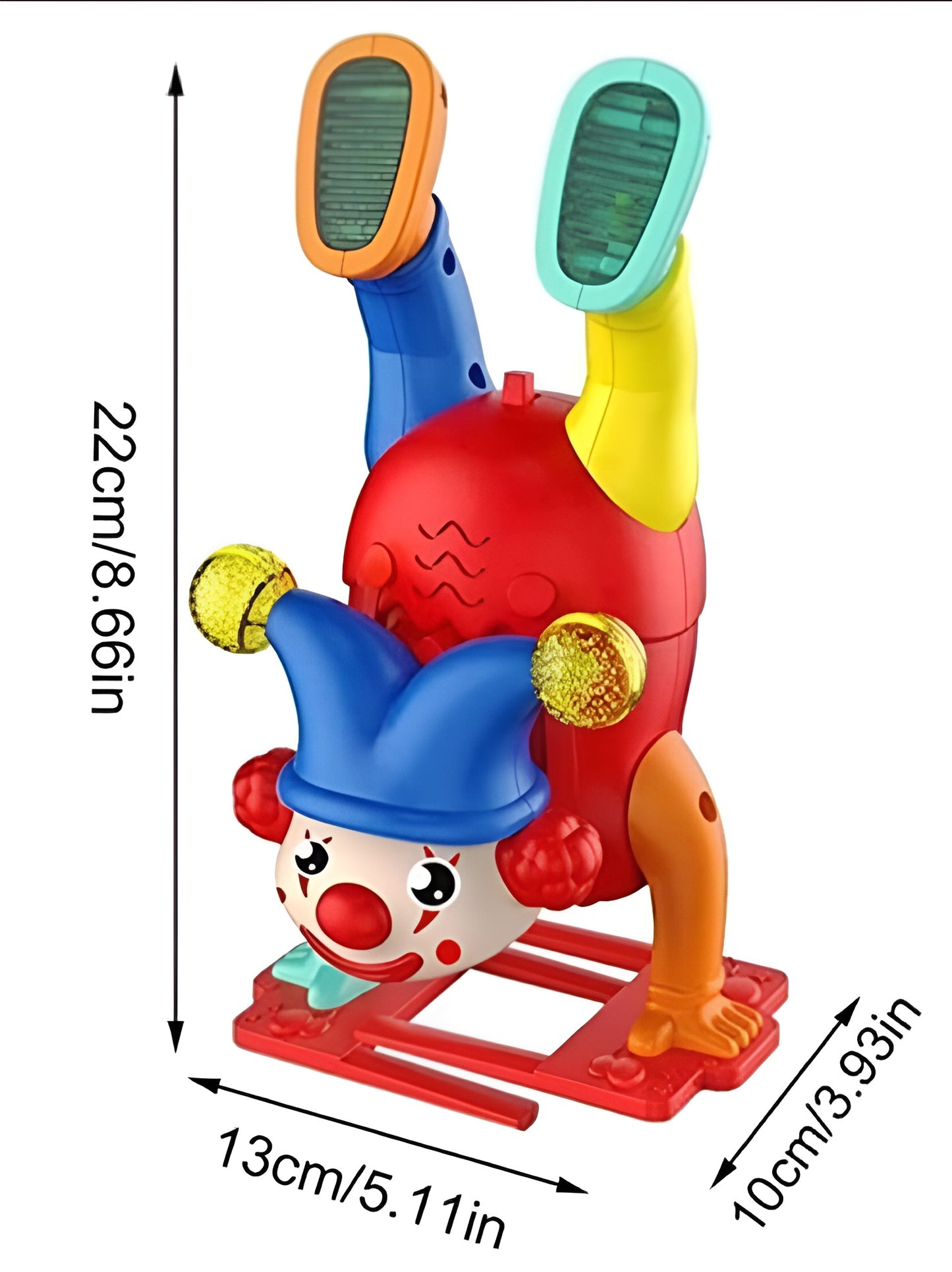 Electric Upside-Down Dancing Clown Toy with Music & Flashing Lights