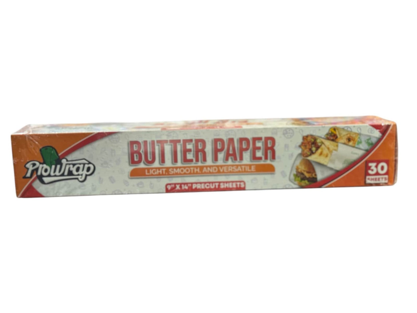 Prowrap Butter Paper – 9" x 14" Precut Sheets (30 Pcs)