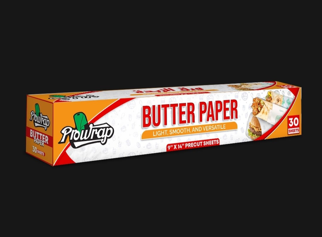Prowrap Butter Paper – 9" x 14" Precut Sheets (30 Pcs)